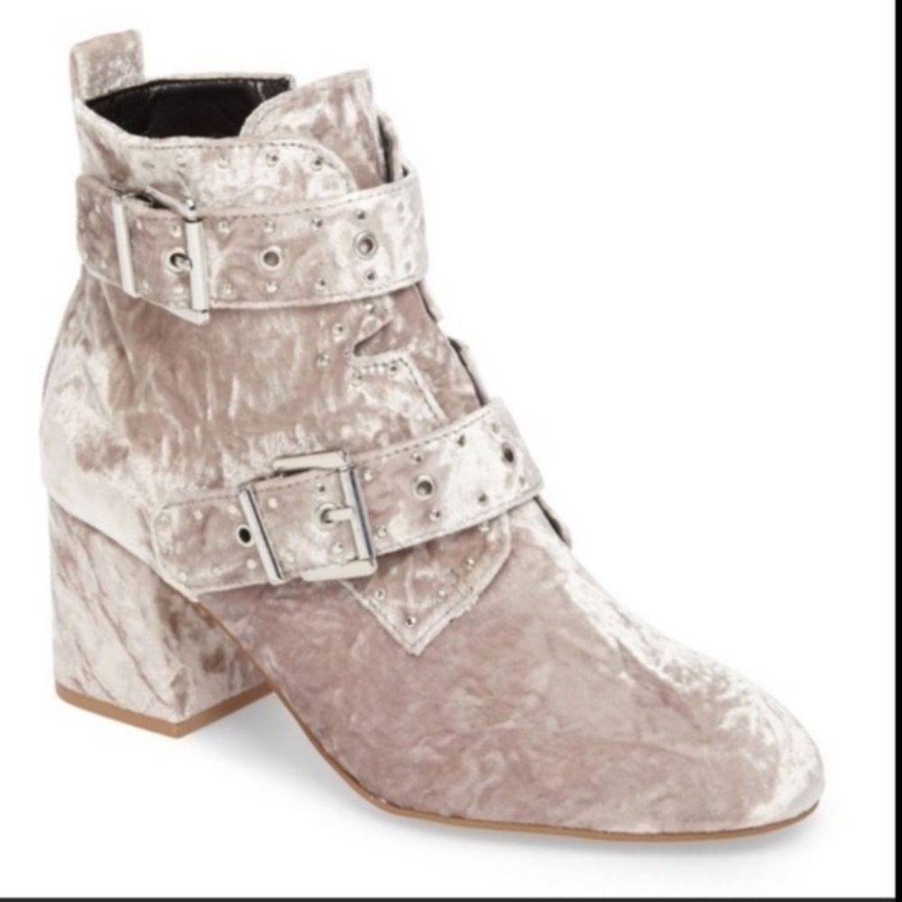 Rebecca Minkoff velvet booties - Taupe - 7 1/2 M